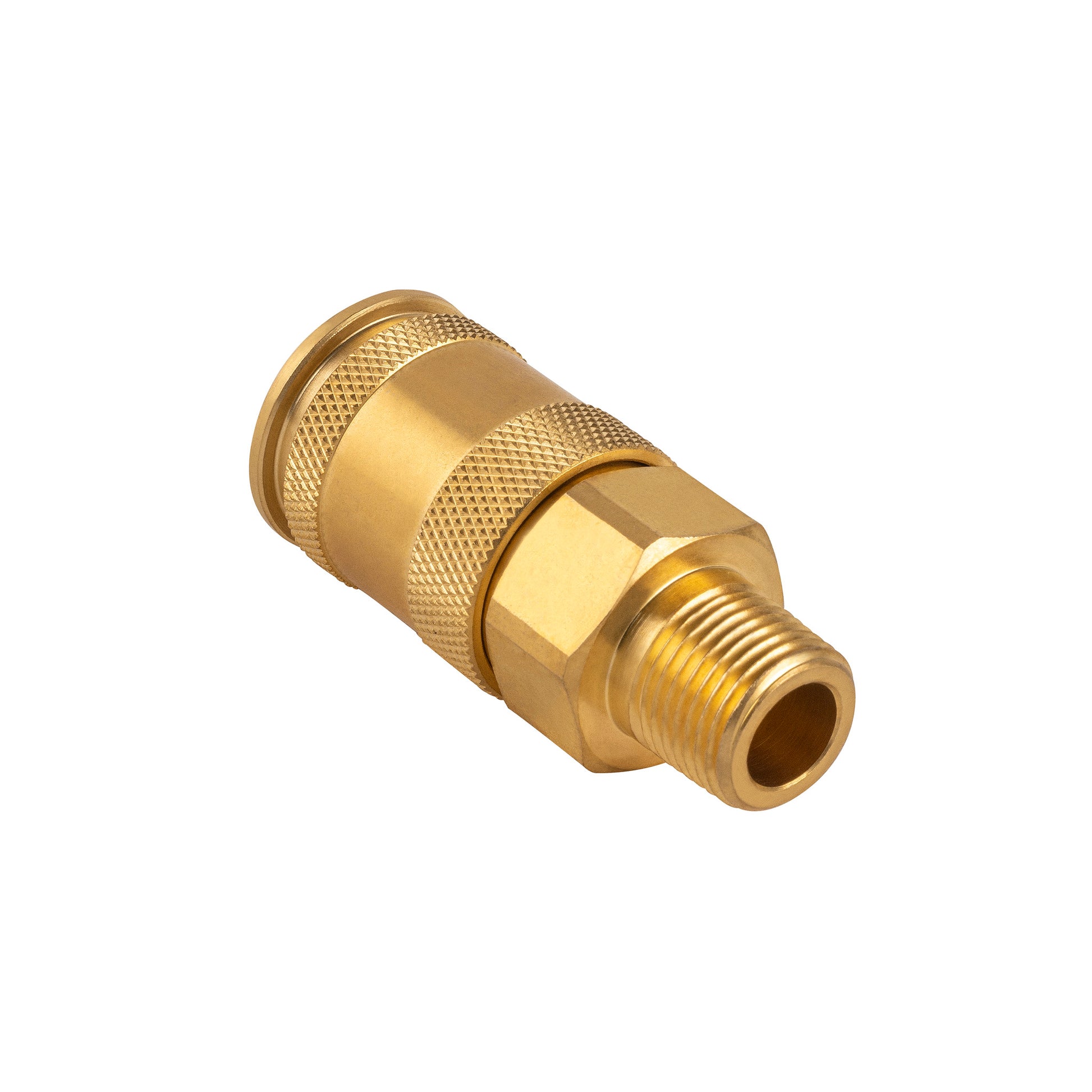 3/8" Quick Disconnect Universal Brass Coupler - 3/8" MNPT (C38U38M)