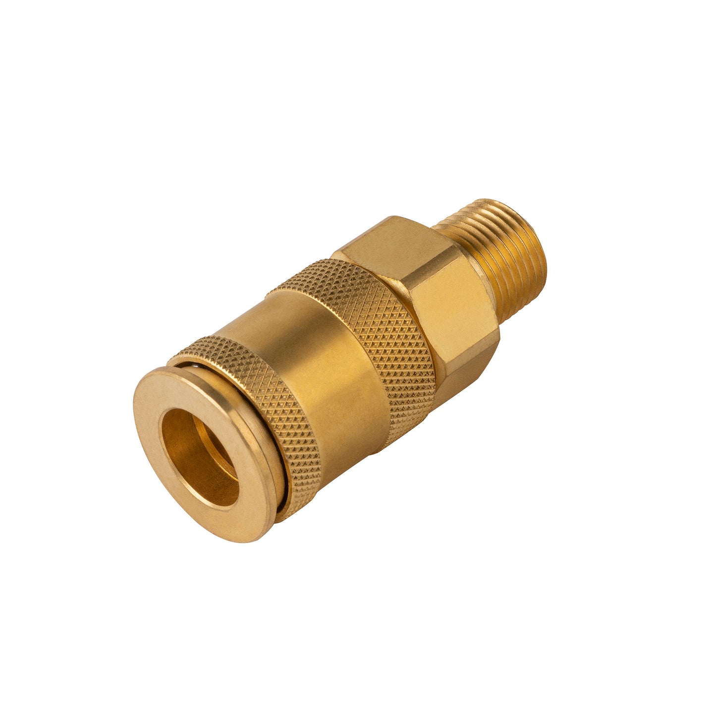 3/8" Quick Disconnect Universal Brass Coupler - 3/8" MNPT (C38U38M)