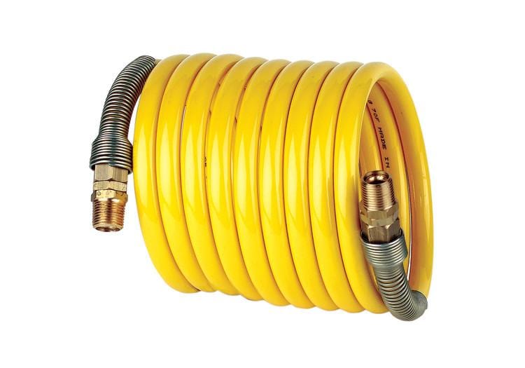 Nylon Coiled Air Hose Assembly - 3/8" ID x 12'