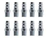 1/4" Quick Disconnect High Flow Plug - 1/4" MNPT (10 Pack)