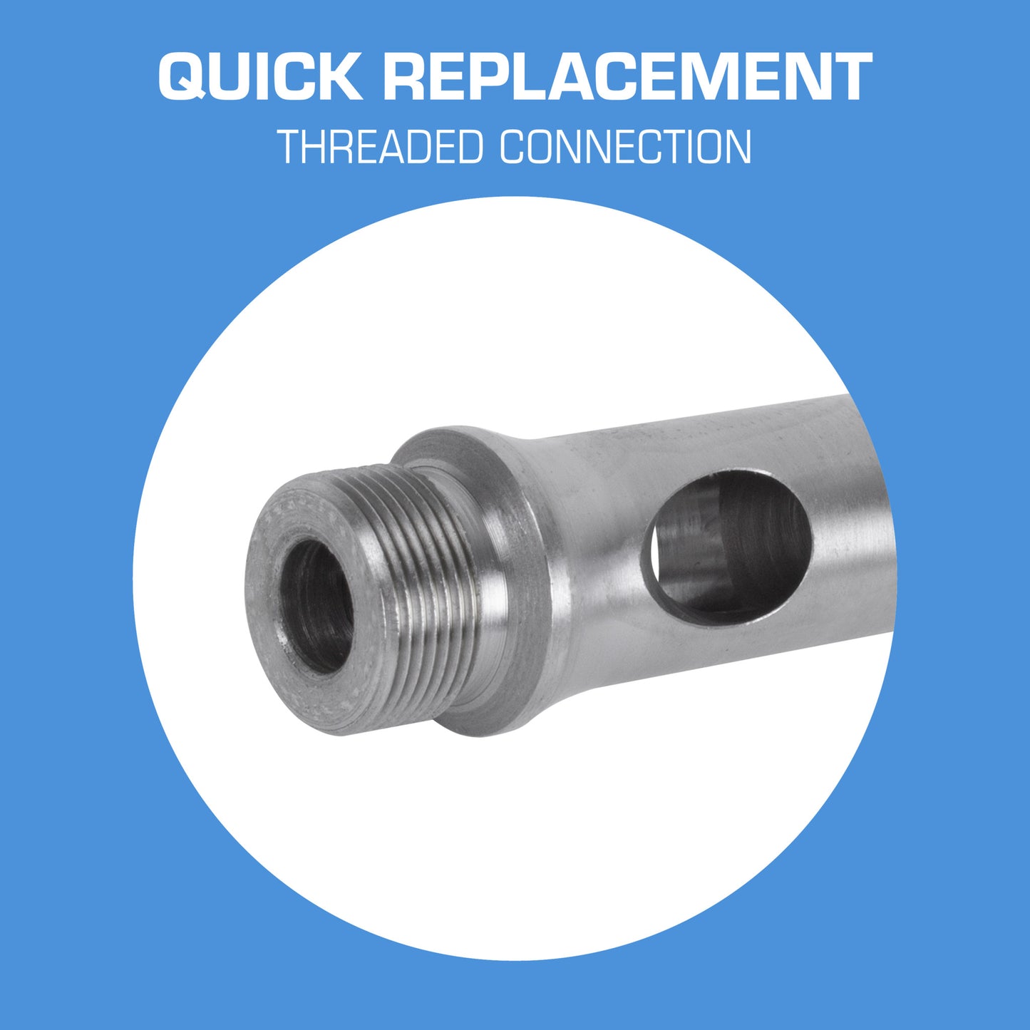 Long John 75LJ Steel Nozzle - Quick Replacement Threaded Connection