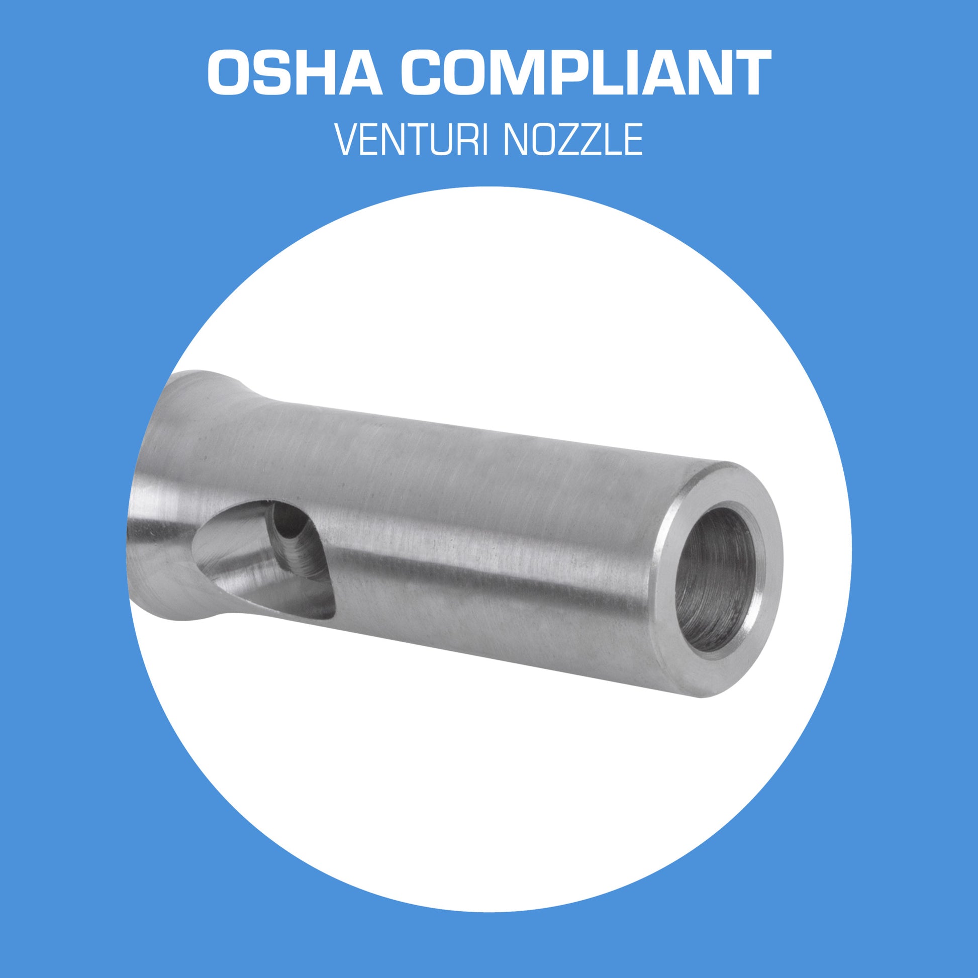 Long John 75LJ Steel Nozzle - OSHA Compliant Venturi Nozzle