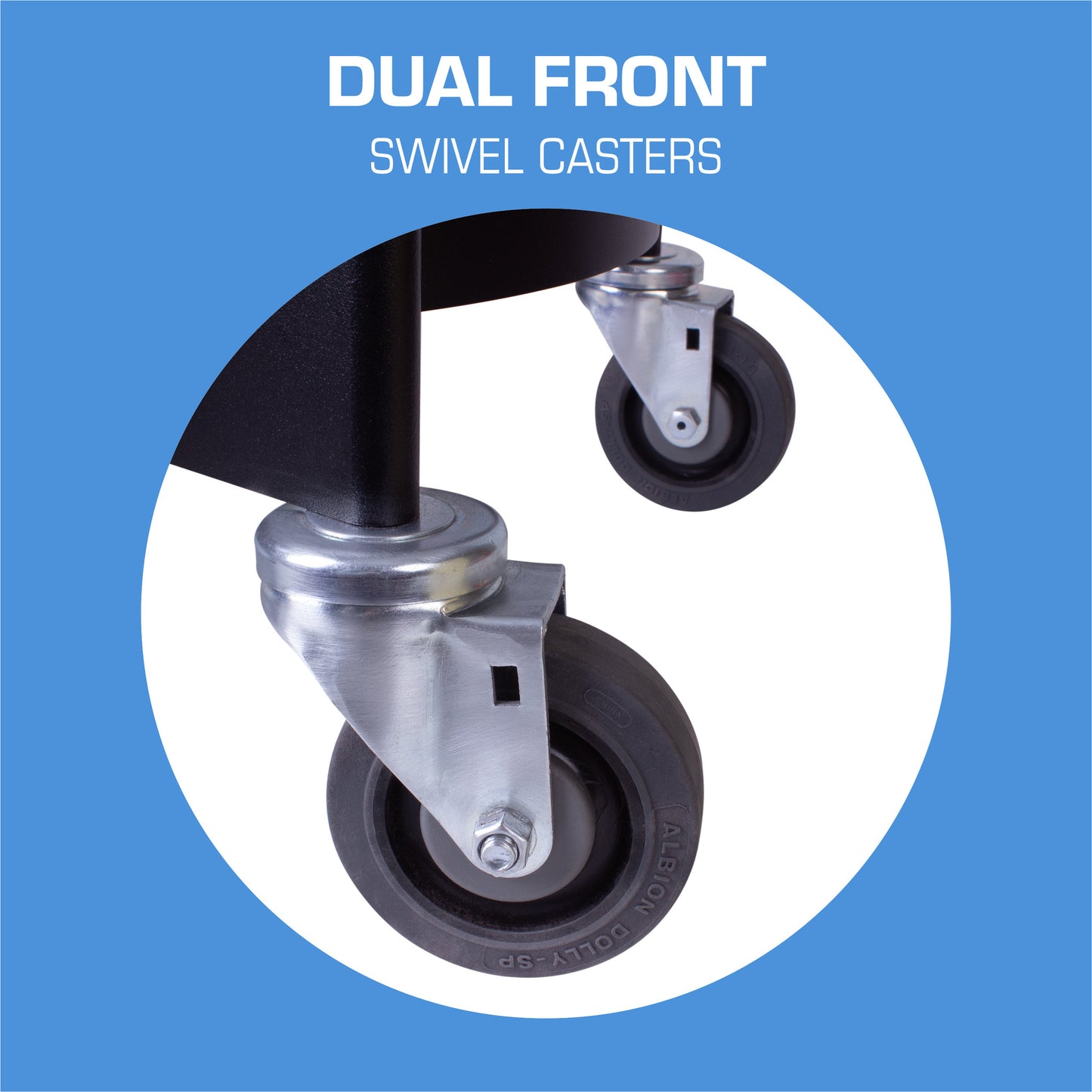 PowerQUAD Push Dolly Dual Front Swivel Casters