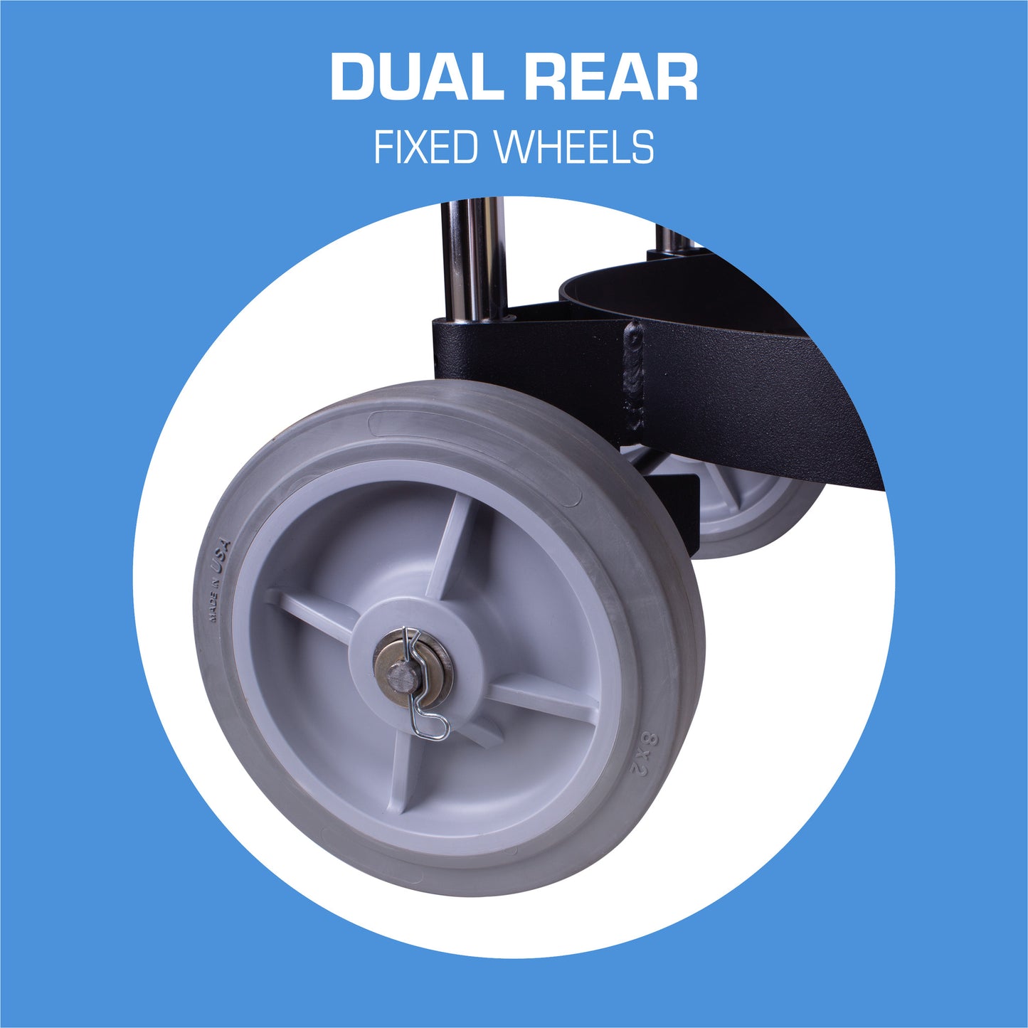 PowerQUAD Push Dolly Dual Rear Fixed Wheels