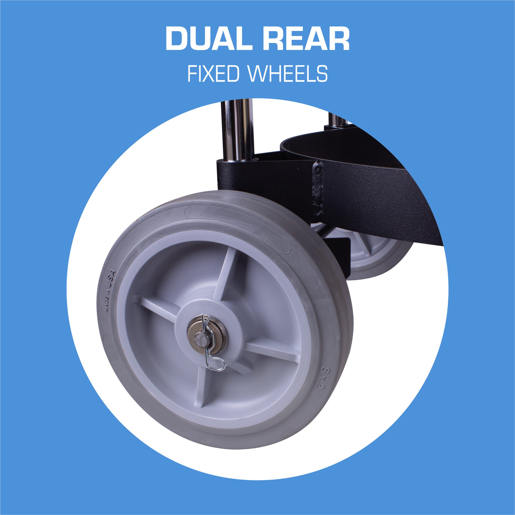 PowerQUAD Push Dolly Dual Rear Fixed Wheels
