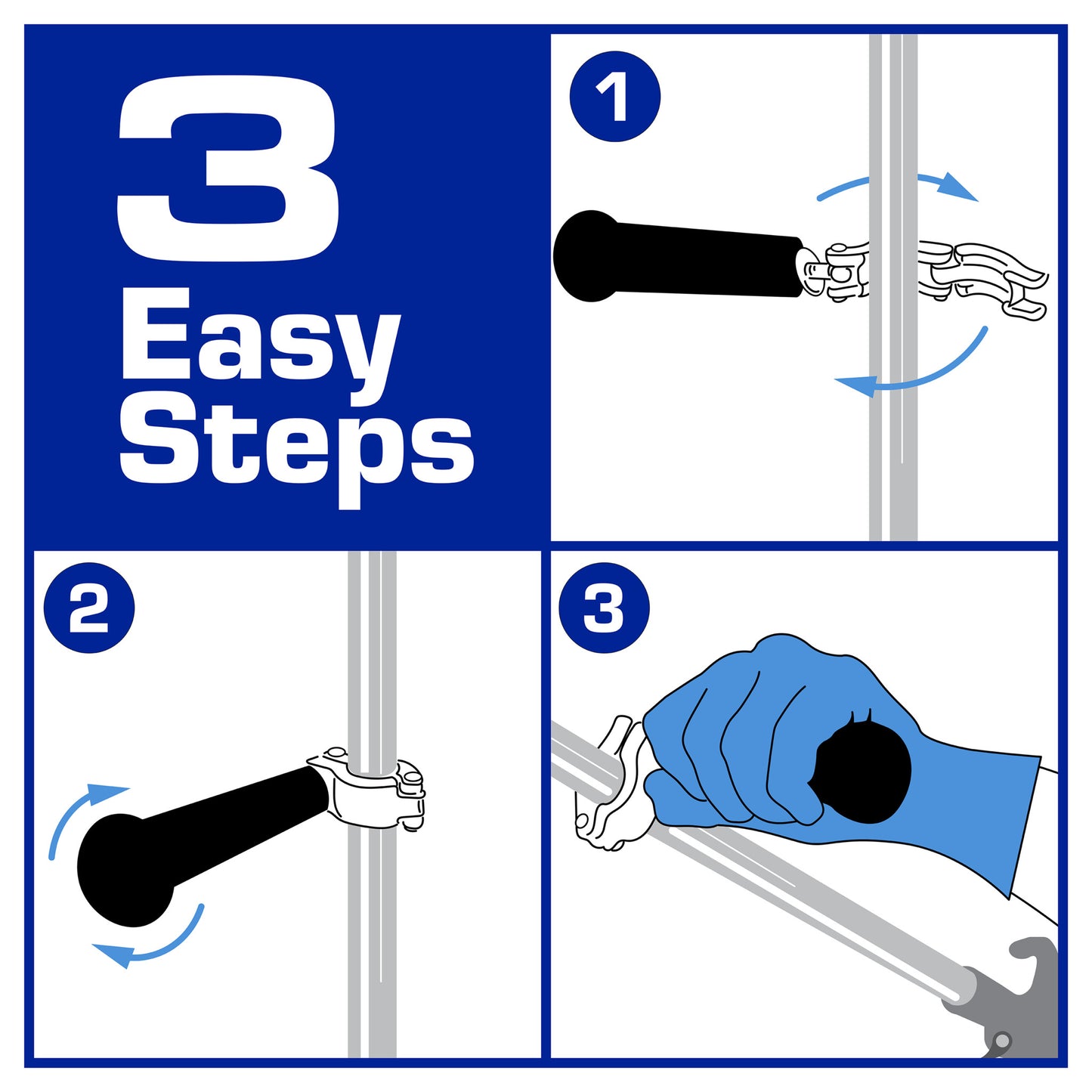 Sidekick Auxiliary Air Gun Support Handle (500A20) 3 Easy Steps