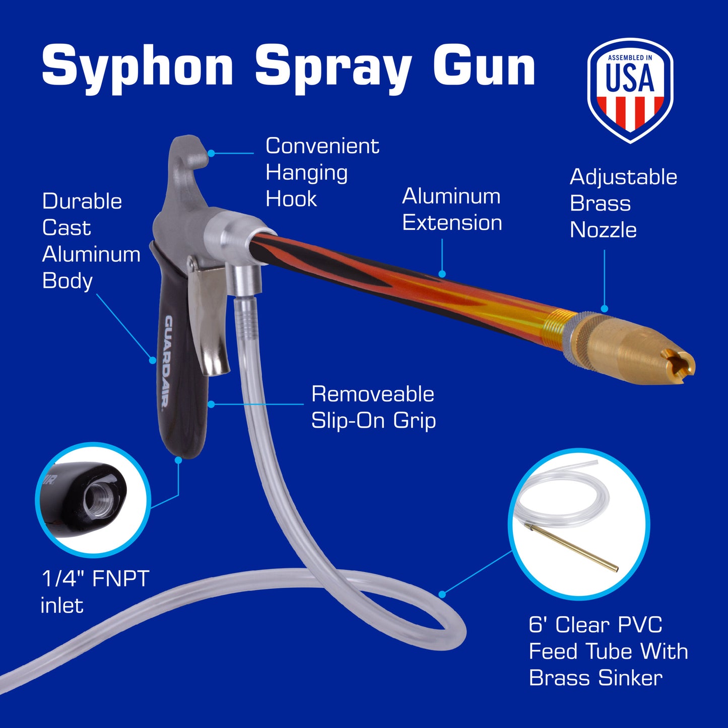 Syphon Spray Gun 79SG with Flame Pattern - Features & Specs