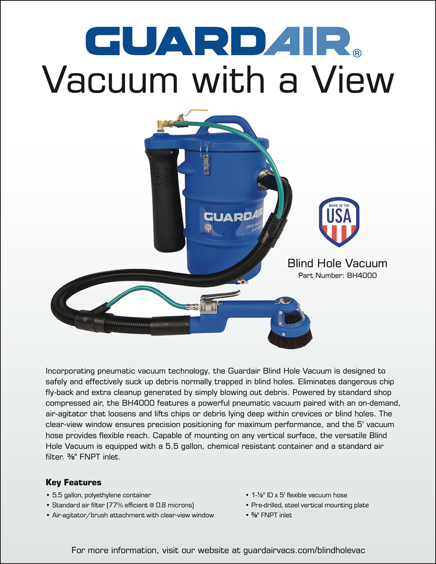 Blind Hole Vacuum Flyer