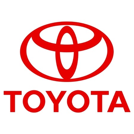 Red Toyota logo on a white background