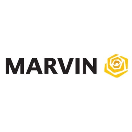 Marvin logo with black text and yellow hexagonal symbol on a white background