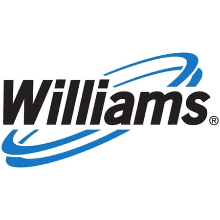 Williams logo with blue and black design on a white background