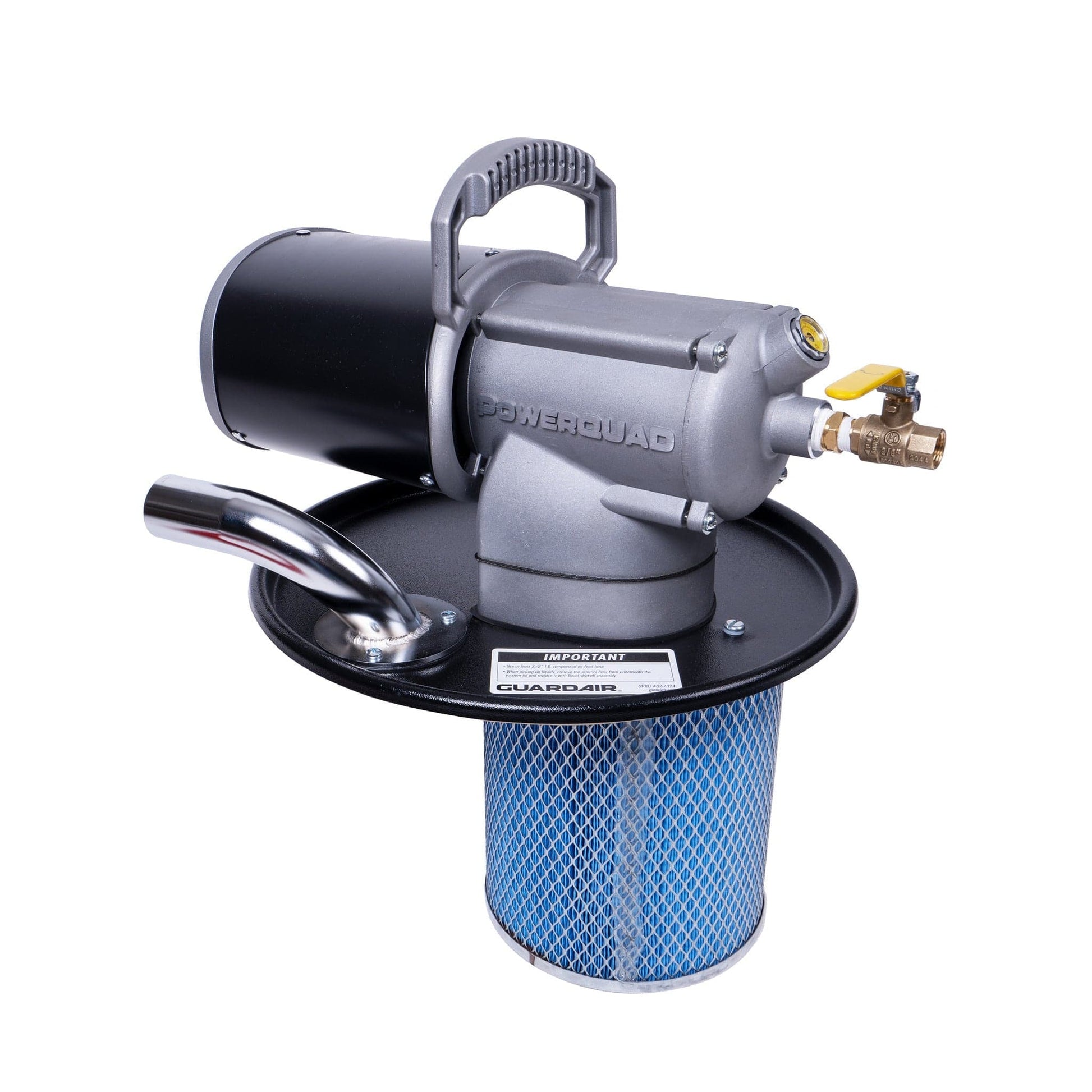 PowerQUAD 5 Gallon Vacuum Generating Head w/ 1.25" Inlet