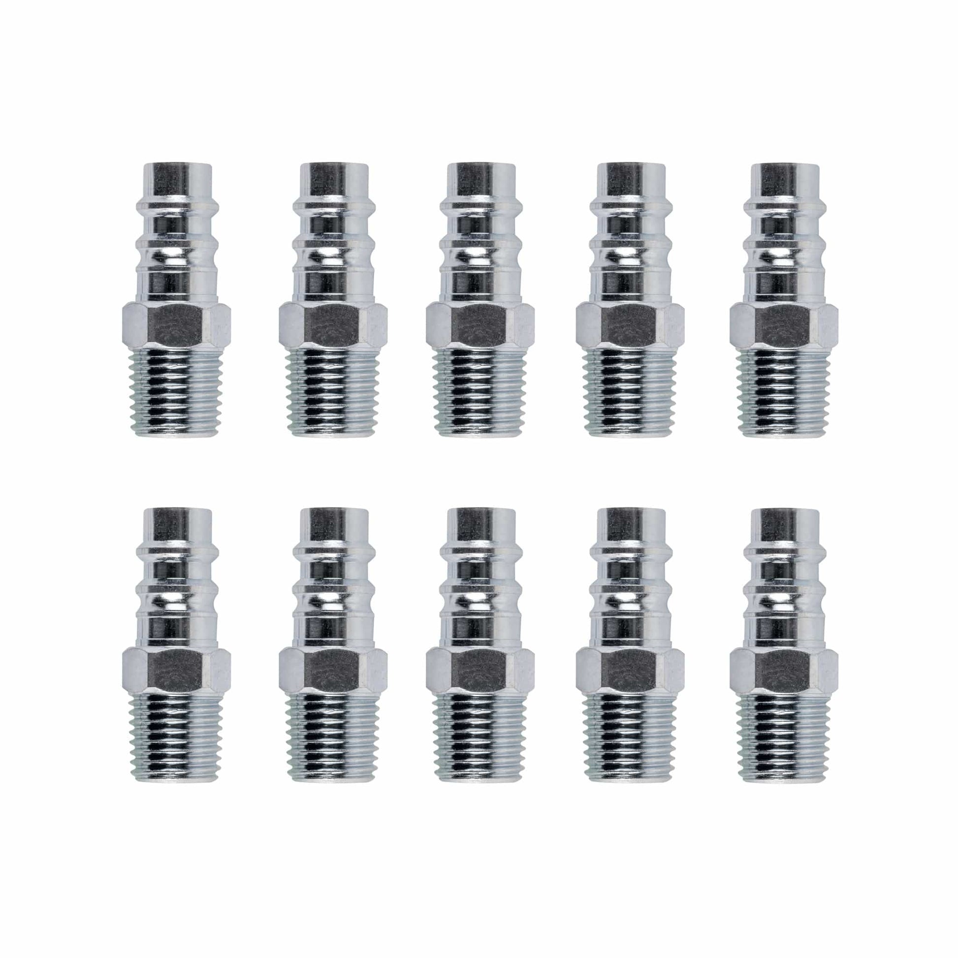 1/4" Quick Disconnect High Flow Plug - 1/4" MNPT (10 Pack) (P14H14M10)