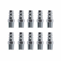 1/4" Quick Disconnect High Flow Plug - 1/4" MNPT (10 Pack) (P14H14M10)