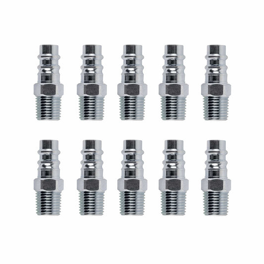 1/4" Quick Disconnect High Flow Plug - 1/4" MNPT (10 Pack) (P14H14M10)