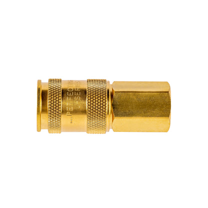 1/4" Quick Disconnect Universal Brass Coupler - 1/4" FNPT (C14U14F)