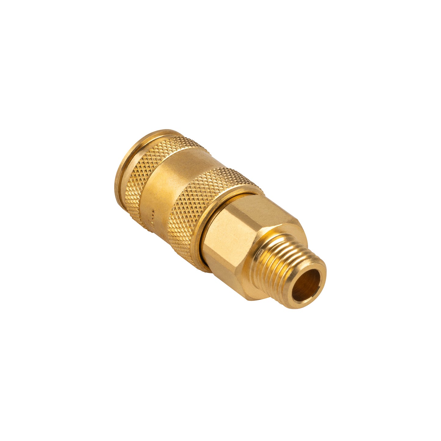 1/4" Quick Disconnect Universal Brass Coupler - 1/4" MNPT (C14U14M)