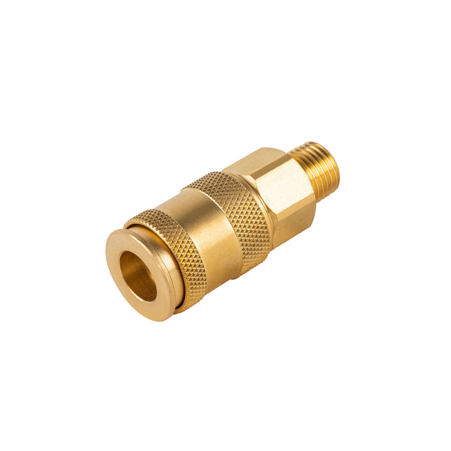 1/4" Quick Disconnect Universal Brass Coupler - 1/4" MNPT (C14U14M)