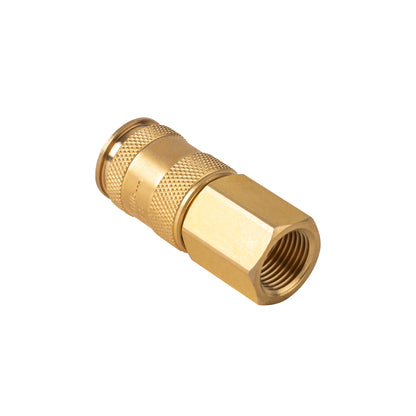 1/4" Quick Disconnect Universal Brass Coupler - 3/8" FNPT (C14U38F)