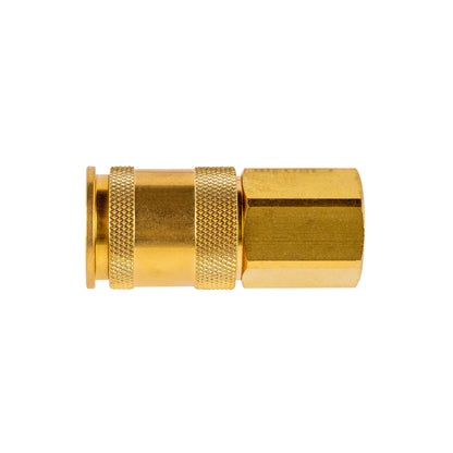 3/8" Quick Disconnect Universal Brass Coupler - 3/8" FNPT (C38U38F)