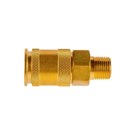 3/8" Quick Disconnect Universal Brass Coupler - 3/8" MNPT (C38U38M)