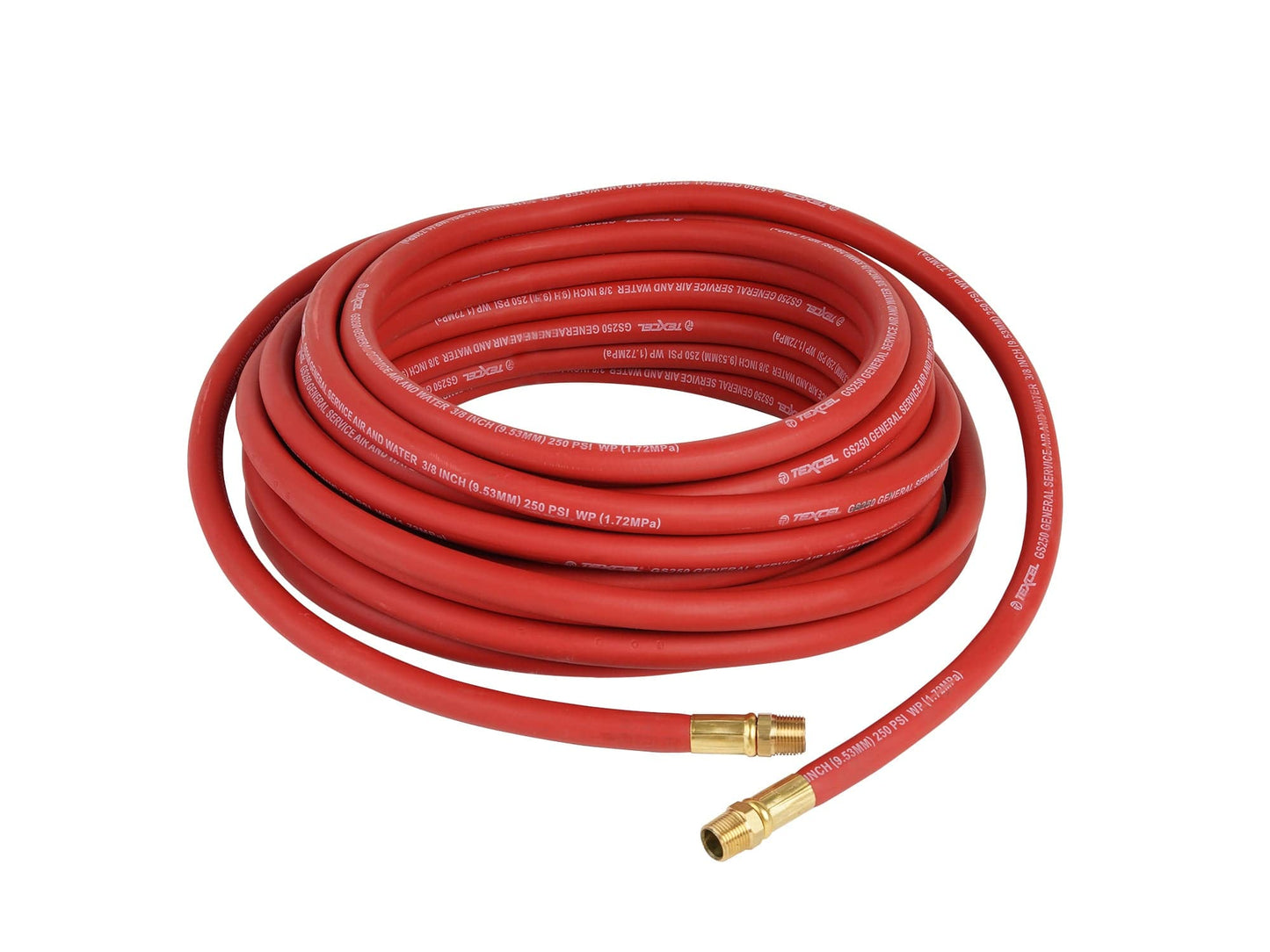 15' Heavy-Duty Coiled Air Hose Assembly w/40 in. Lead, Red #11-338