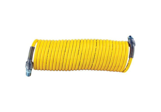 Nylon Coiled Air Hose Assembly - 1/4" ID x 25'