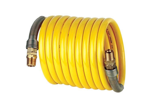 Nylon Coiled Air Hose Assembly - 3/8" ID x 12'