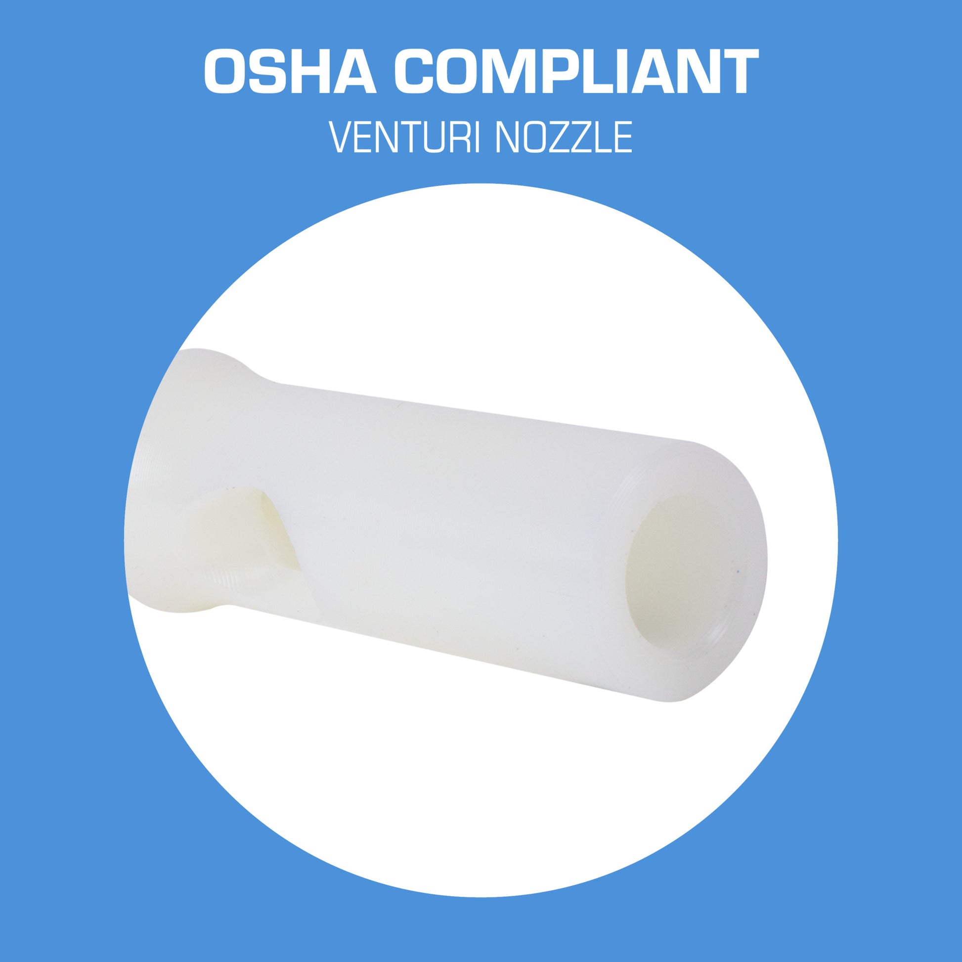 Long John 75LJ Nylon Nozzle - OSHA Compliant Venturi Nozzle