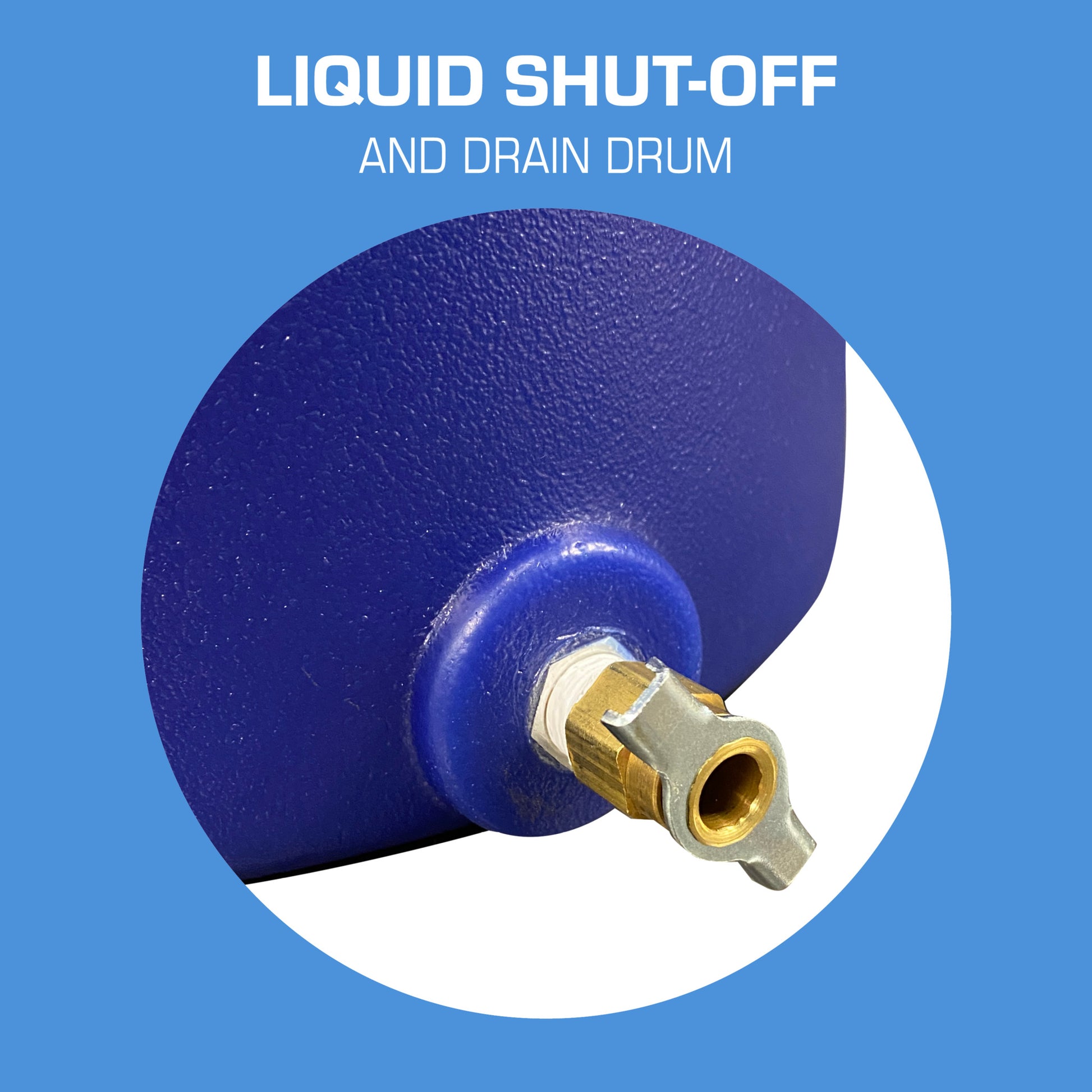 MachineVac - Liquid Shut-Off and Drain Drum Release