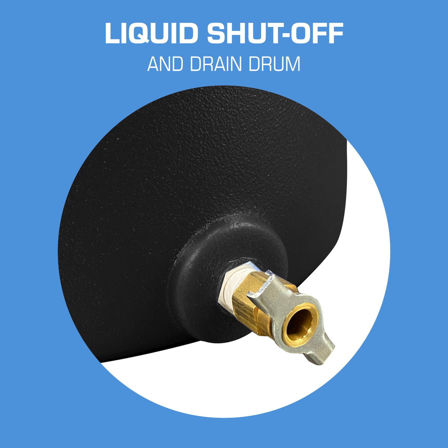 MachineVac NED - Liquid Shut-Off and Drain Drum Release