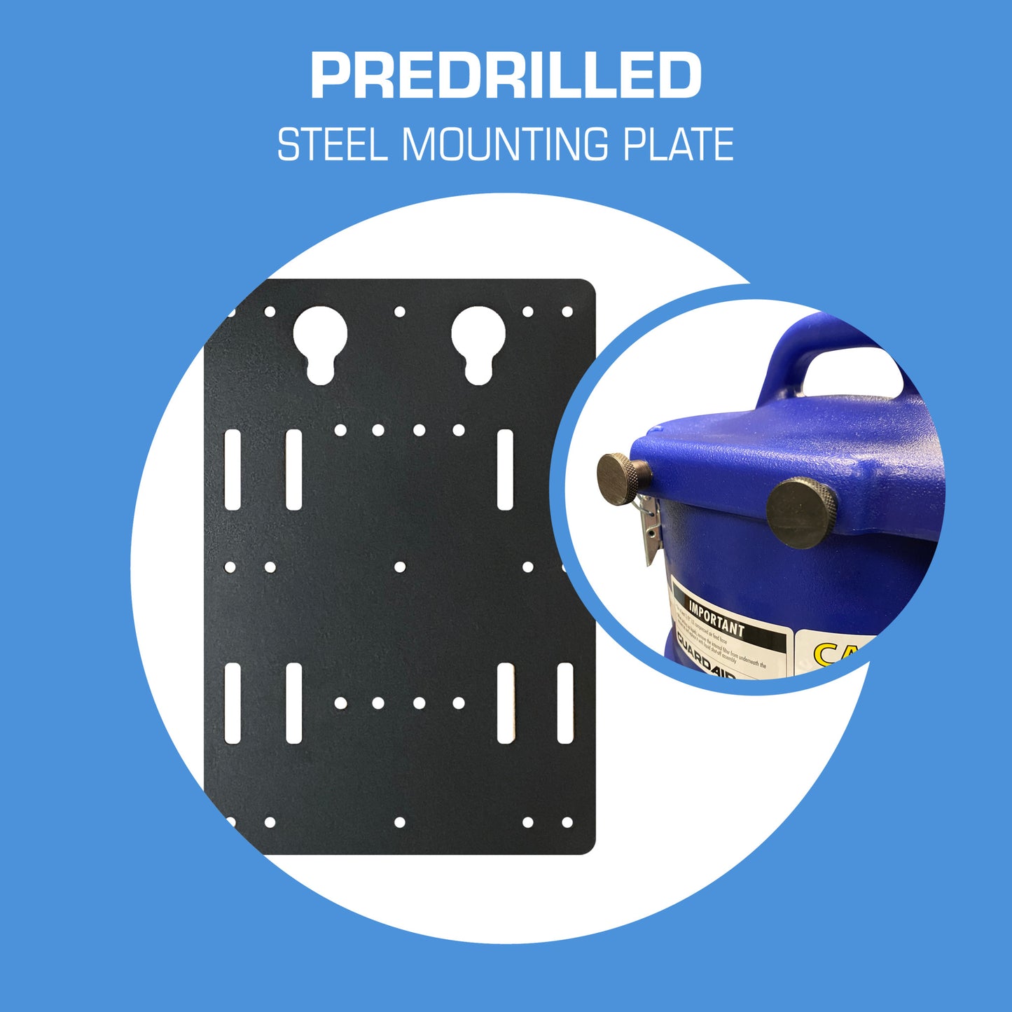 MachineVac - Predrilled Steel Mounting Plate