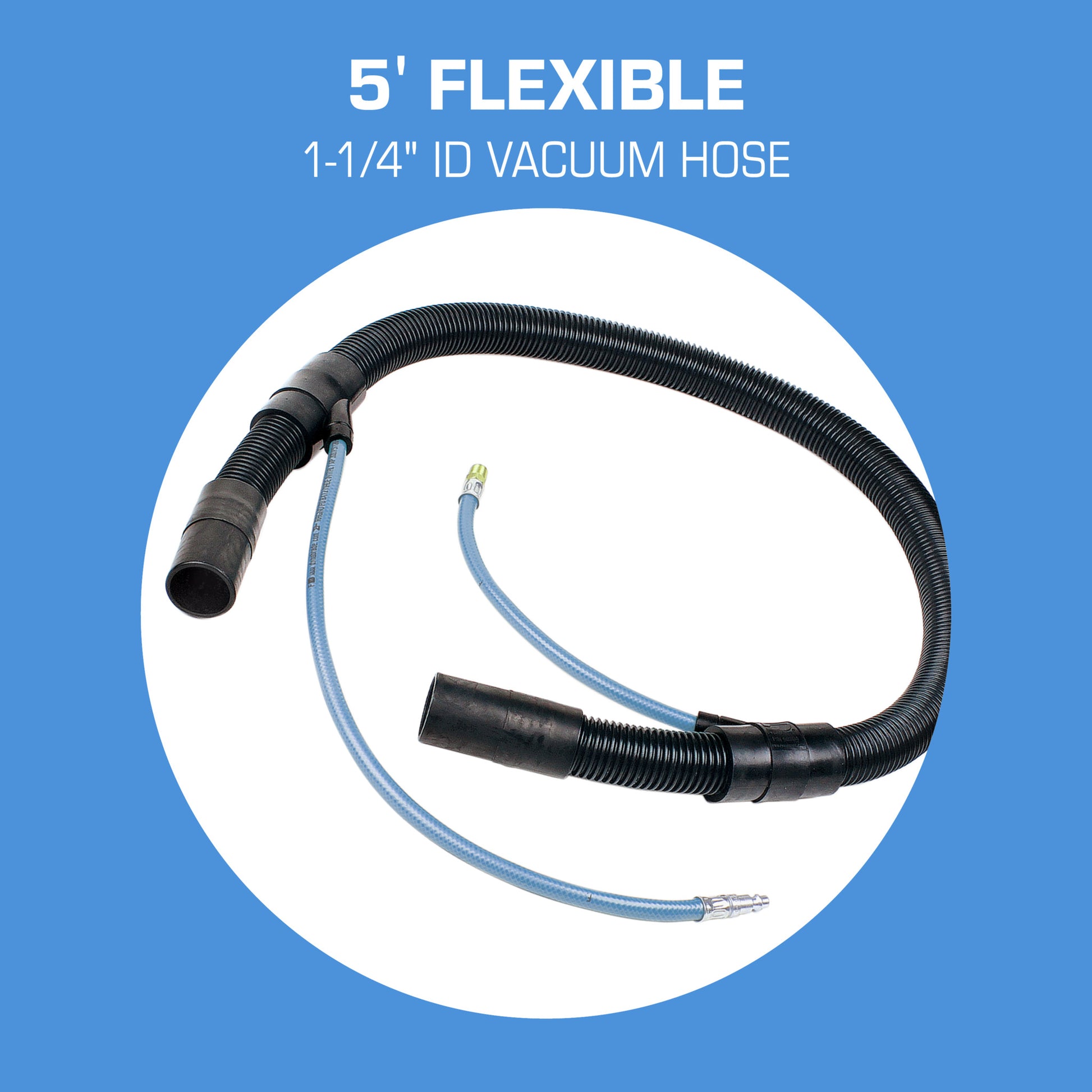 Personnel Cleaning Station - 5' Flexible 1-1/4" ID Vacuum Hose