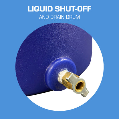 Personnel Cleaning Station - Liquid Shut-Off and Drain Drum Release