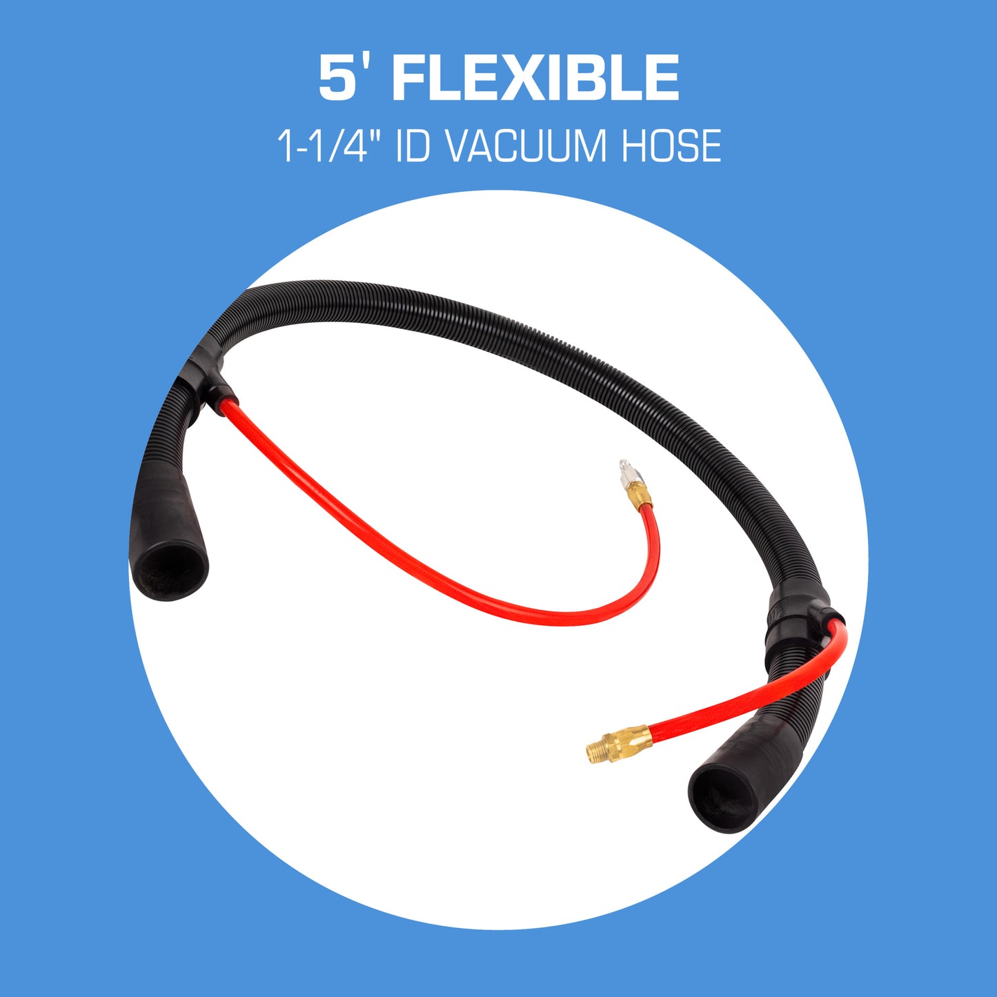 Personnel Cleaning Station NED - 5' Flexible 1-1/4" ID Vacuum Hose