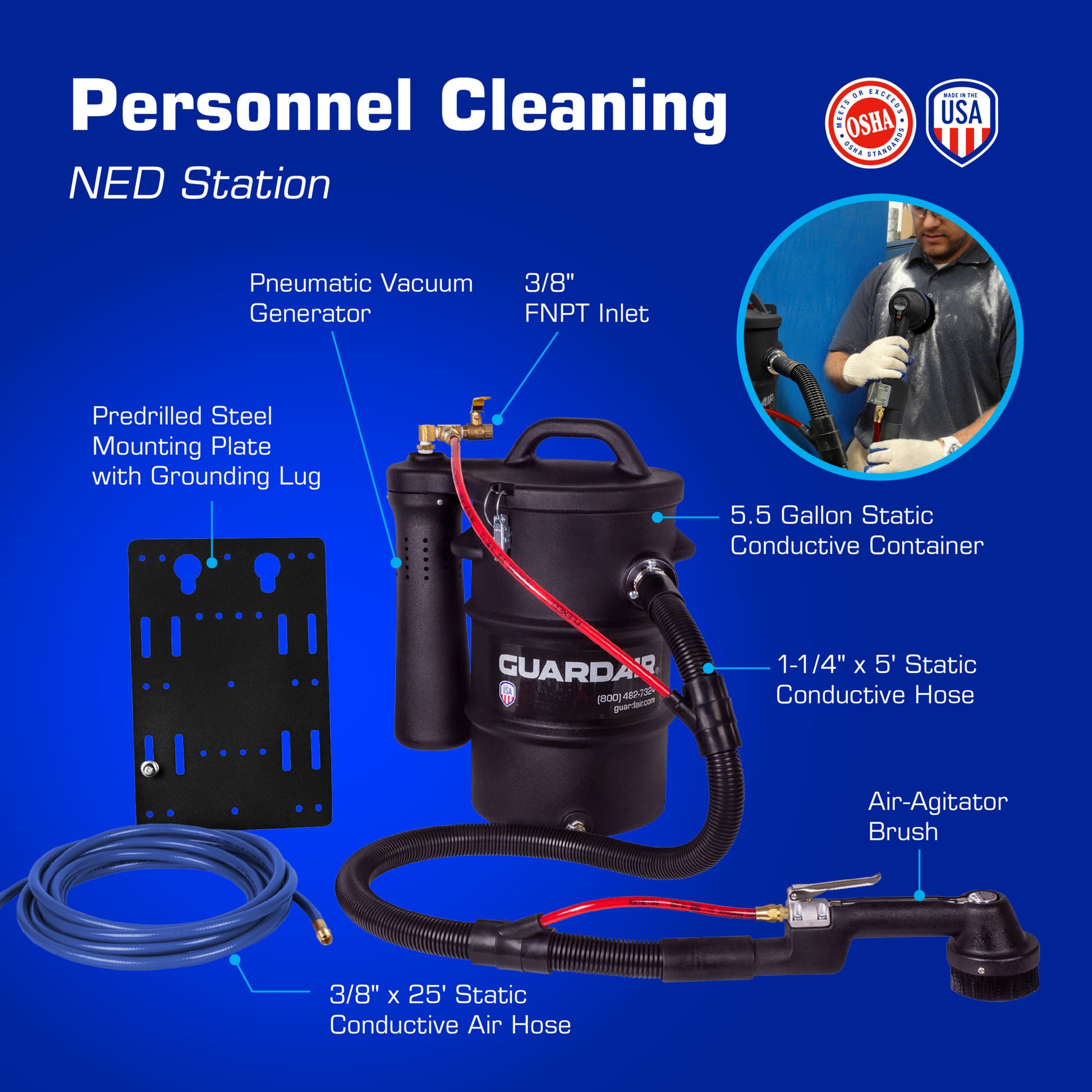 Personnel Cleaning Station NED - Features & Specs