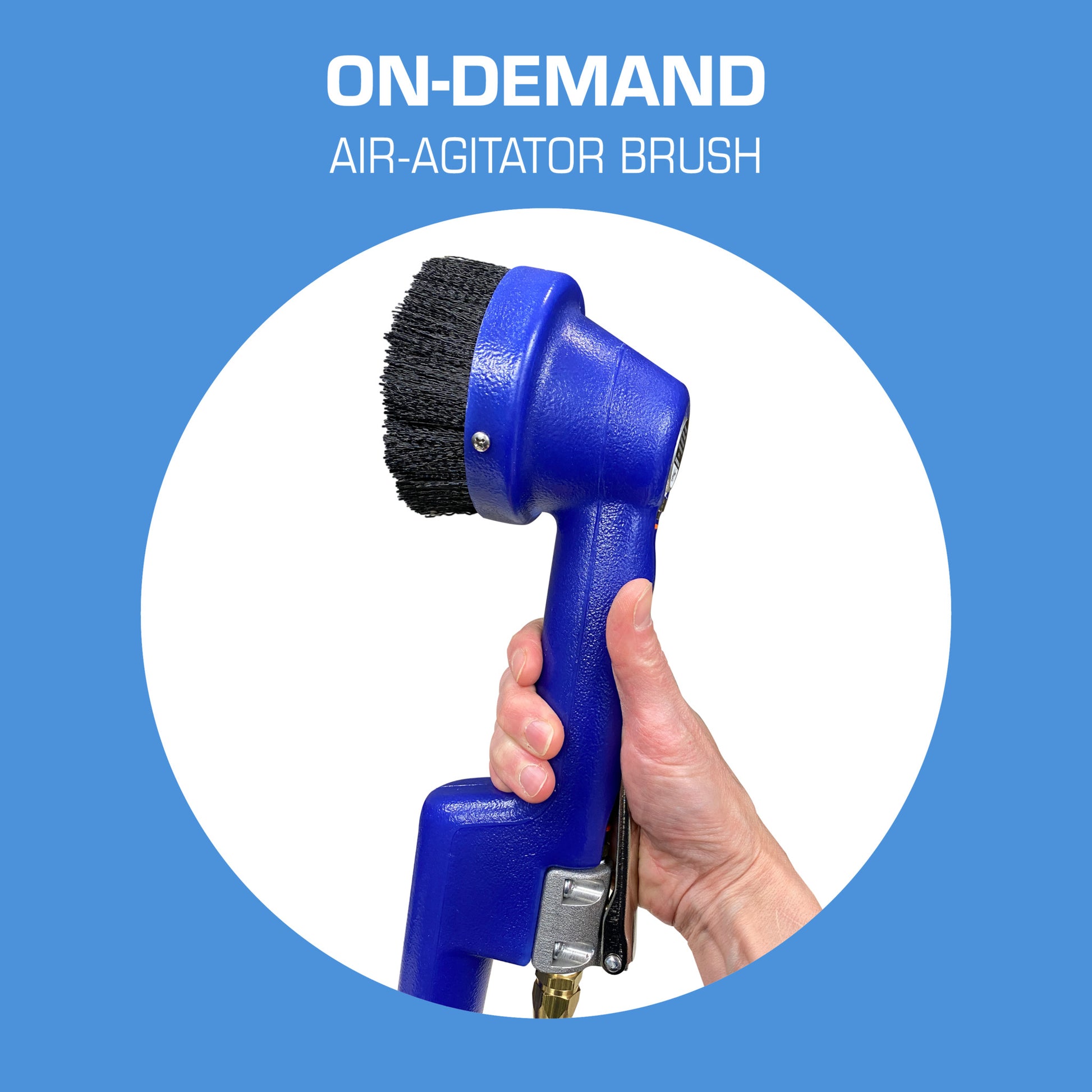 Personnel Cleaning Station - On-Demand Air-Agitator Brush Hand