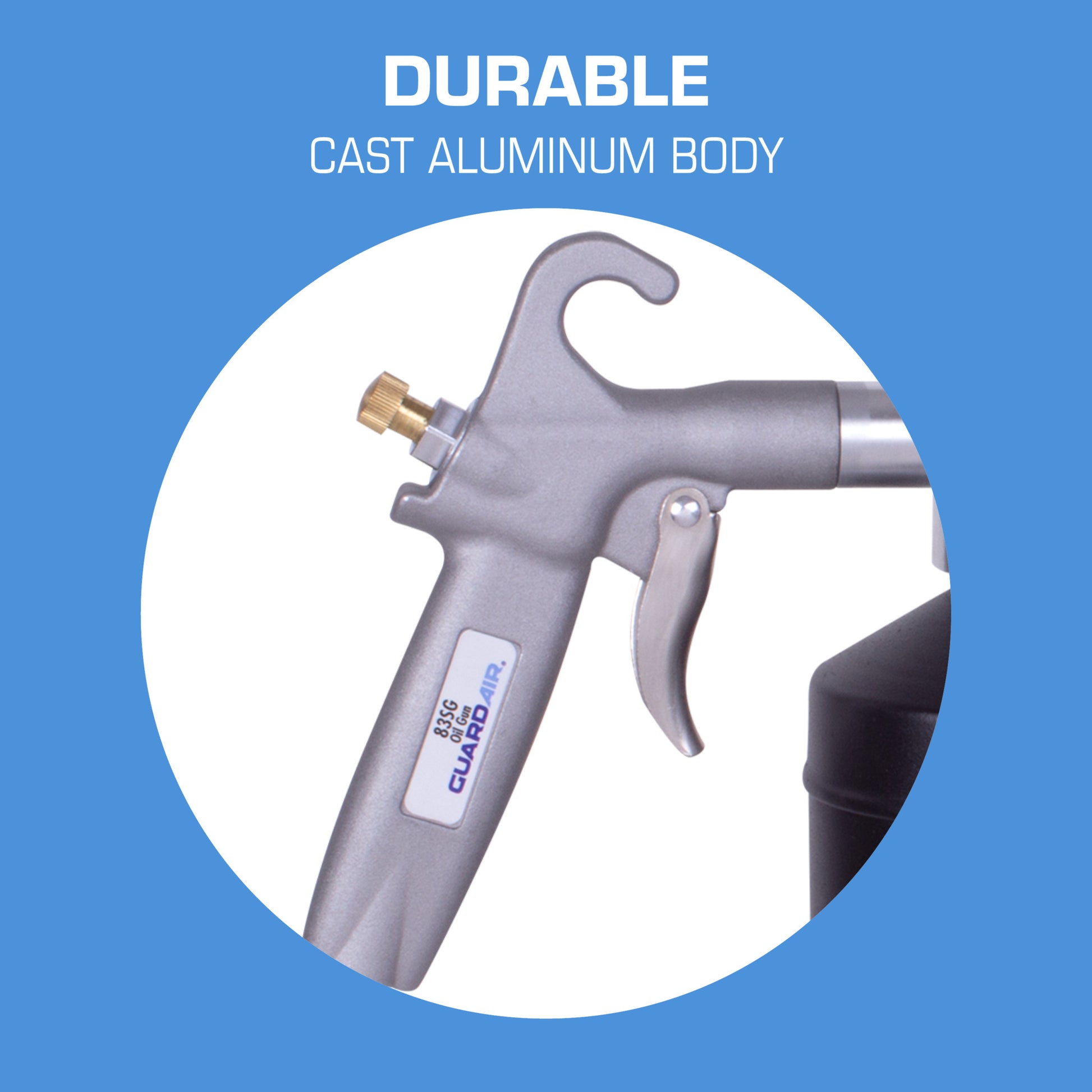 Pneumatic Oil Spray Gun - Durable Cast Aluminum Body