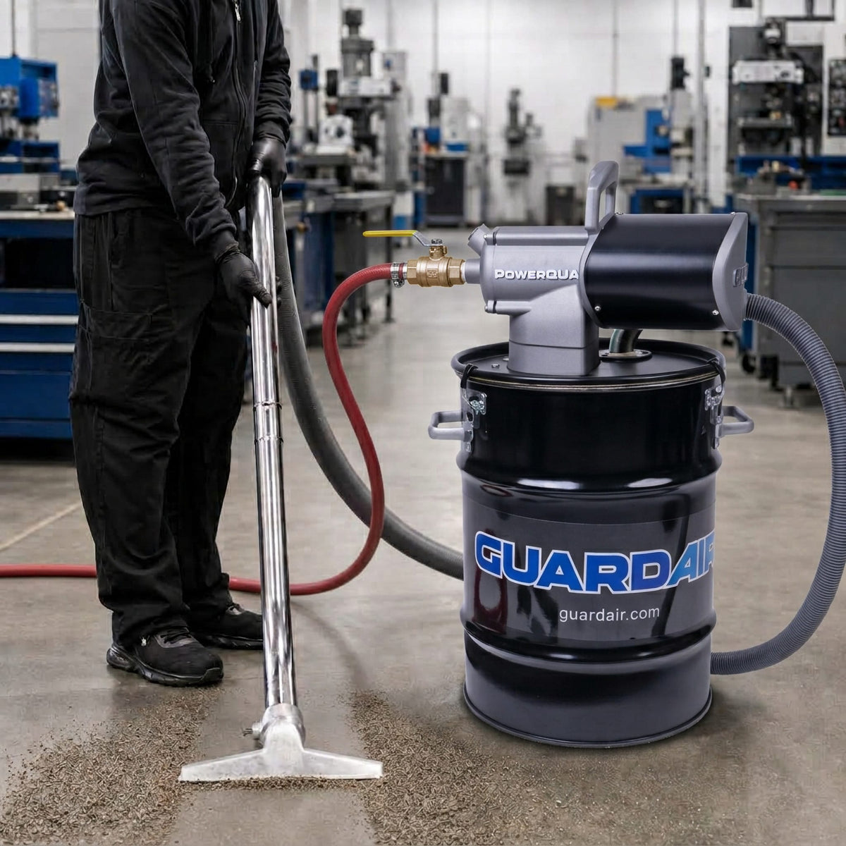 PowerQUAD 10 Gallon Vacuum - Industrial Cleanup Application