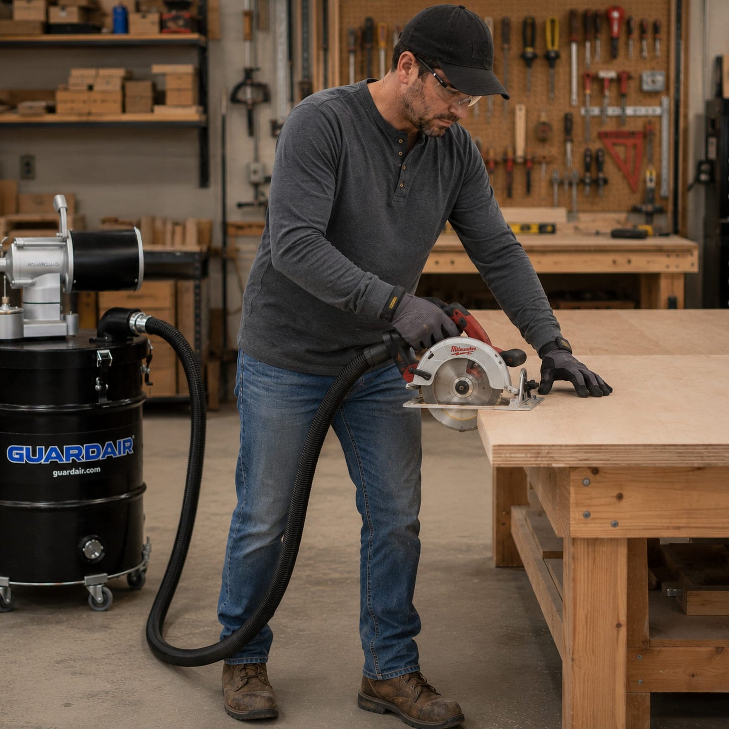 PowerQUAD Dust Extractor - Application Saw