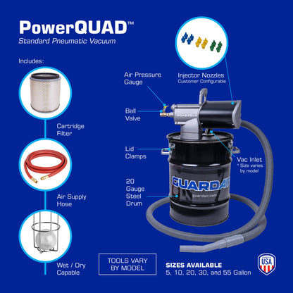PowerQUAD Standard Vacuum (10 Gallon) - Features & Specs