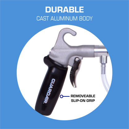 Syphon Spray Gun 79SG with Flame Pattern - Durable Cast Aluminum Body with Black Removeable Slip-On Grip