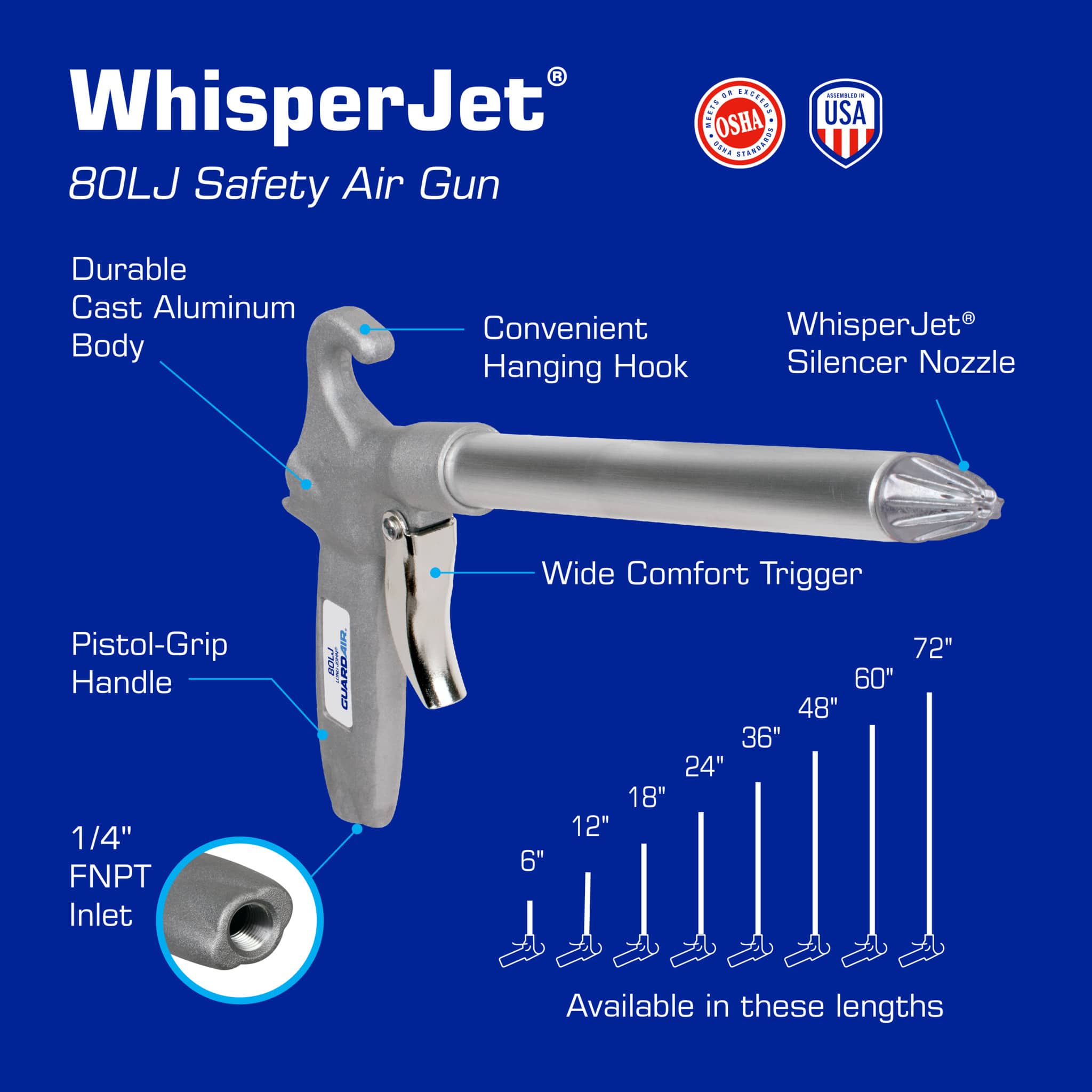 WhisperJet® 80LJ Safety Air Gun - 6