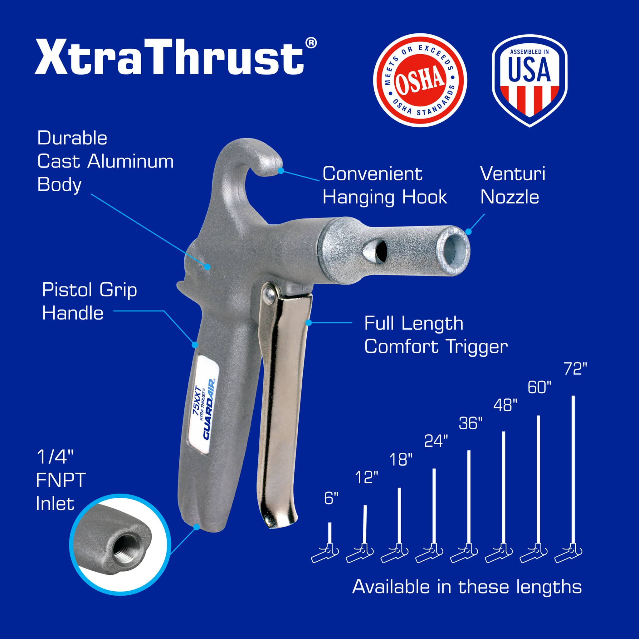 XtraThrust® 75XXT Safety Air Gun — Guardair Corporation