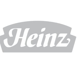 Heinz logo in gray on a white background