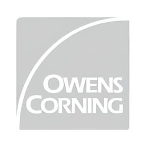 Owens Corning logo on a gray background